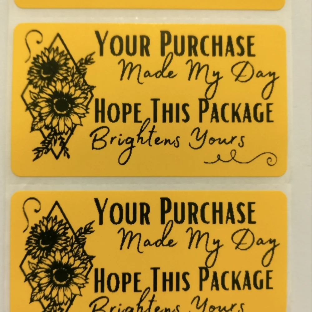 💙100 Brighten Your Day Shipping Labels Thermal Packaging Stickers 2.25